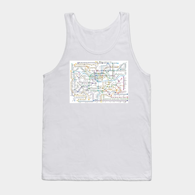 Seoul subway map Tank Top by Superfunky